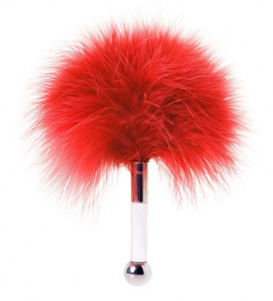Кисточка для щекотания с красными пёрышками - 13 см. Кисточка для щекотания с красными пёрышками - 13 см.