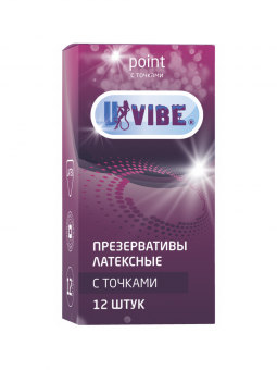Презервативы с точками UVIBE 12 шт Презервативы с точками UVIBE 12 шт